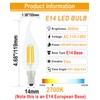 Lamsky E14 LED Bulb European Base 4W Dimmable 40W Equivalent,