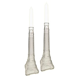 Eiffel Tower Bottle Candle Holders Set of 2