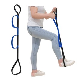 Leg Lifter Strap Medical Foot Lift After Surgery for Knee Hip Replacement Recovery Kit Mobility Aids Physical Therapy Leg Pull Strap Rigid Loop Foot Lifter Thigh Portable Leg Lifting Strap - 37" long
