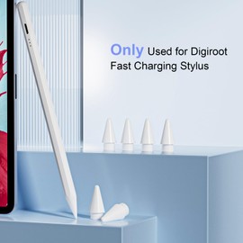 6 Pack Replacement Tips, Sensitive and Durable, Only Compatible with Digiroot 13 mins Fast Charging Stylus