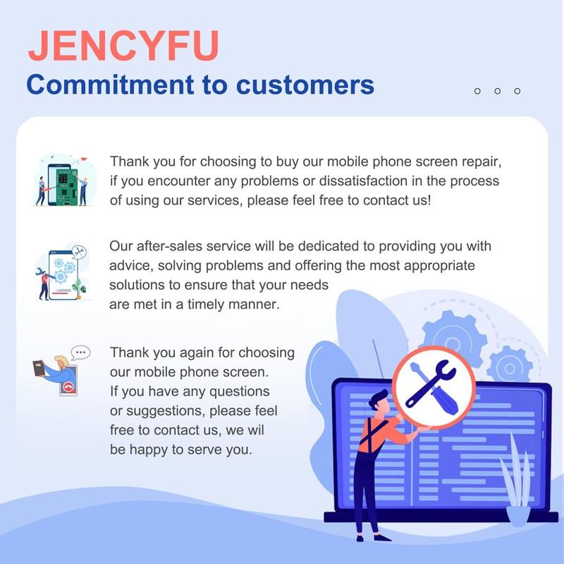 JENCYFU BLU View 5 Screen Replacement Full LCD Screen Display