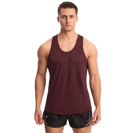 Vislivin Workout Tank Tops for Men Quick Dry Y-Back Tanks Bodybuilding Sleeveless Shirts-4 Packs Wine Red/Sky Blue/Navy/ArmyGreen XL
