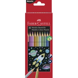 Faber-Castell 201583 Metallic Colour Pencil (Pack of 10)