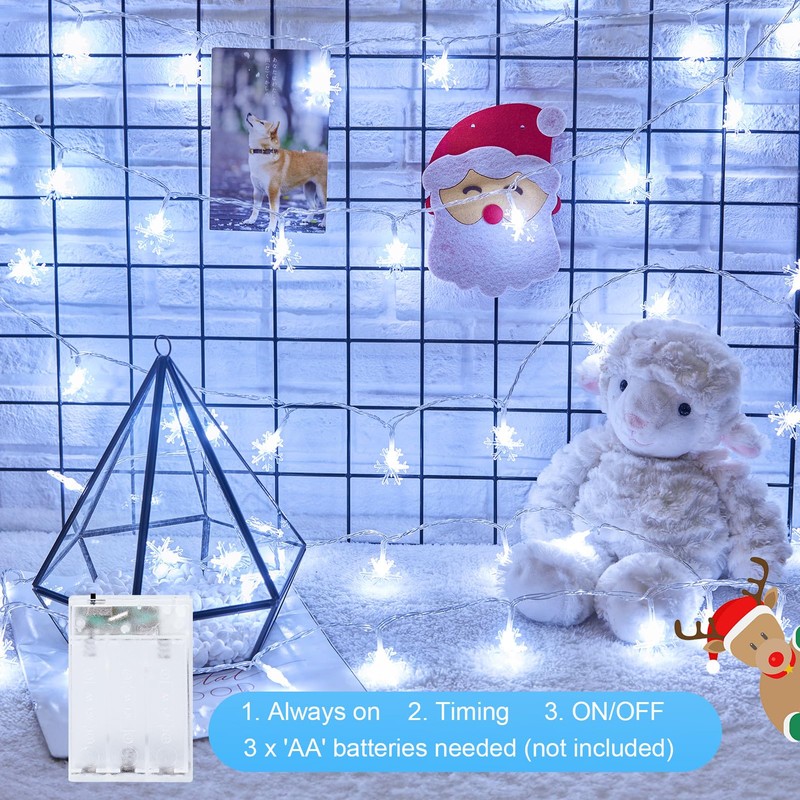 Minetom 2 Pack Christmas Lights, 14 Ft 30 LED Christmas