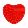 Makeup Brush Cleansing Brush Cleaner,Soft Silicone Washing Scrubber,Heart shaped Scrub