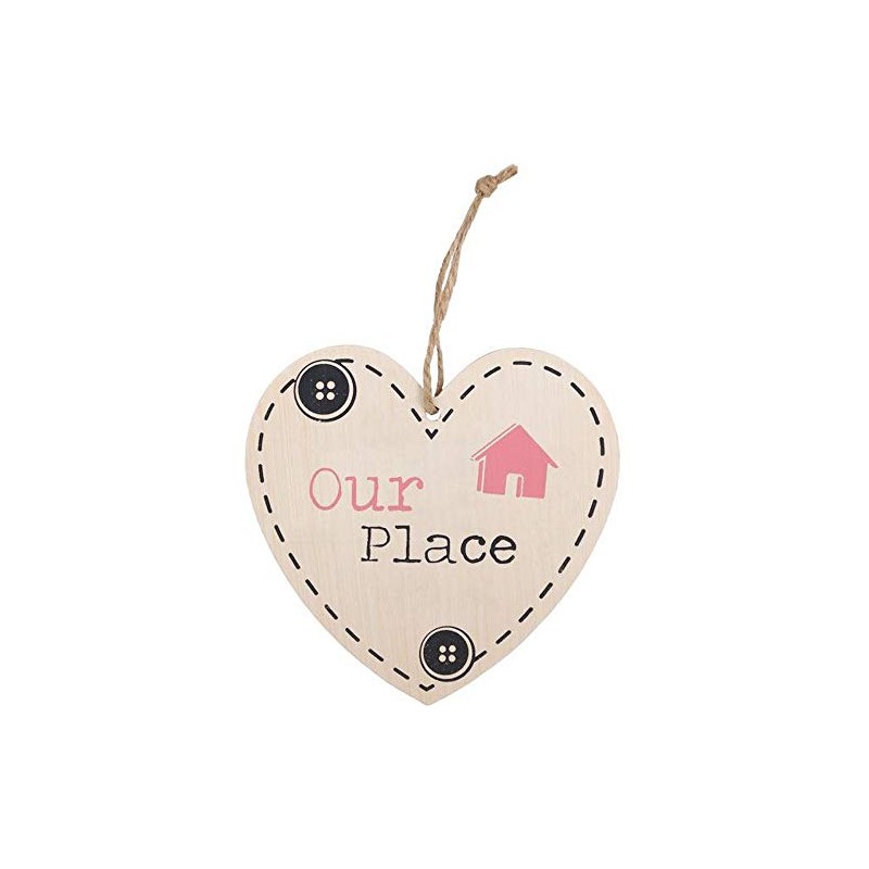 Our Place Hanging Heart Sign