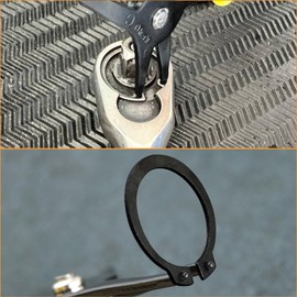 LEONTOOL Snap Ring Pliers Dual Purpose Snap Ring Pliers Circlip Pliers Precision Snap Ring Pliers Axle Hole Removal Pliers Axle Hole Snap Ring Pliers High Carbon Steel Spring Loaded PVC Grip Anti-Slip Compatible Both Diameter 0.4 - 1.6 inches (10 - 40 mm