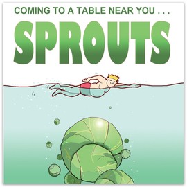 Twizler Merry Christmas Card with Scary Sprouts - Happy Christmas Card - Xmas Card - Funny Christmas Card - Womens Christmas Card for Her Female - Mens Christmas Card for Him Male