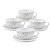 Mikasa Millie Gold Metallic Set of 4 Tea Cups and