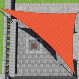 Patio Paradise 20' x 26' x 32.8' Orange Sun Shade Sail Right Triangle Shade Cloth Pergolas Canopy Cover, Heavy Duty Sunlight Block Fabric for Outdoor Backyard Deck, Customized