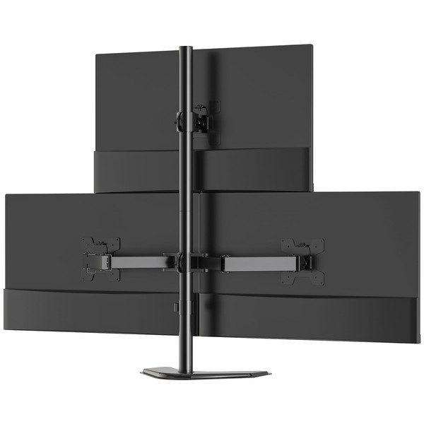 WALI Triple Monitor Stand, Free Standing Three Monitor Desk Mount