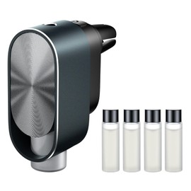 QZD Smart Car Air Freshener Diffuser - Rechargeable Car Diffuser with 3 Modes, Ultrasonic Aroma Diffuser with 4 Essential Oils, Long-Lasting Freshener for Women and Men