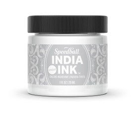 Speedball India Ink, Satin White, 1-Ounce