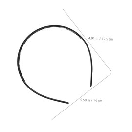 Outanaya 12pcs Black Plastic Headbands for Women Slip Teeth Design Wide Plain Hairbands for DIY Crafting Sports Yoga Office and Casual Use Fit for All Face Shapes