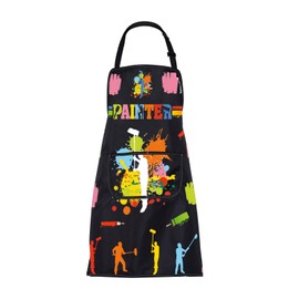 ENSIANTH Painter Apron for Men House Painter Gifts Funny Painting Aprons Oil Painting Gifts Painter Work Apron with Pocket (2486 Painter Apron)
