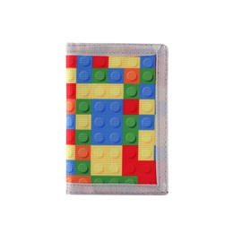 Nitort Wallet,Birthday Gifts,RFID Trifold Canvas Outdoor Sports Wallets for Kid,Lovely and Novelty Wallet with Zipper for Kids- Front Pocket Wallet with Magic Sticker(LG-Building Blocks01)