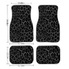 FUIBENG Black Leopard Auto Front & Rear Floor Mat for