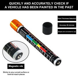 Car Paint Gauge, Magnetic Coating Thickness Gauge, Paint Thickness Gauge for Car Coating Thickness Gauge for Bodywork Damage Detector, Crash Test Check