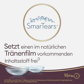 Dailies Total 1 Tageslinsen weich | 30 St√ºck | BC 8.5 mm | DIA 14.1 mm | +02.75 Dioptrien