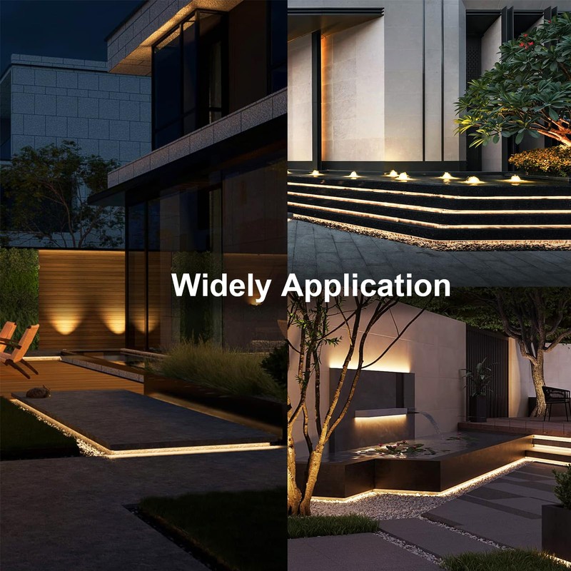 echosari 32.8Ft Solar Strip Lights Outdoor, IP68 Fully Waterproof LED