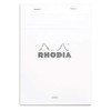 Rhodia Notepad, No16 A5, Lined - White, 6" x 8