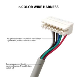 Gxcdizx 6 Wires W10059230 Washer Lid Lock for Whirl-pool Replace W10059230, AP6023438, WPW10619844VP, 8563937, PS11756782, 3436901