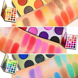 Sombras para Ojos, 72 Colores Paleta de Sombras Colección Vivo Brillante Kit para Cosmético de Belleza, Accesorios de Maquillaje Profesional para...  