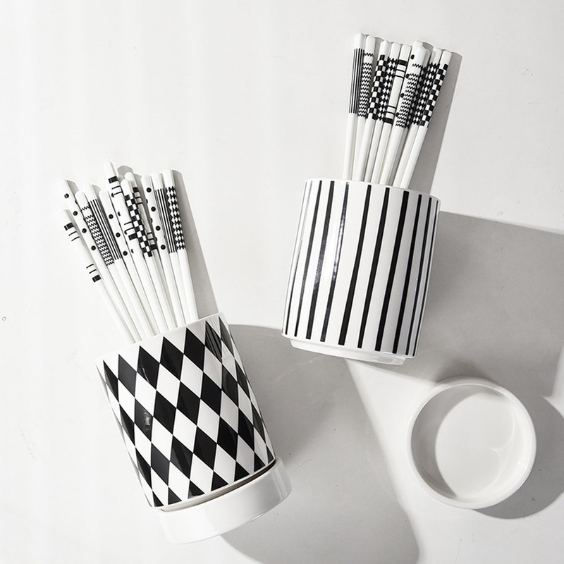 ELECTRO-WEIDEWORLD Chopsticks Stand, Stylish, Ceramic Chopstick Stand, Chopstick Drainer, Chopsticks,