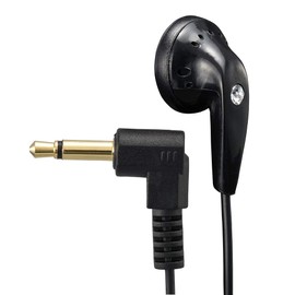Ohm Electric AudioComm Single Ear Radio Earphones Monaural In-Ear Earphones 3.3 ft (1 m) EAR-I112N 03-0441 OHM Black