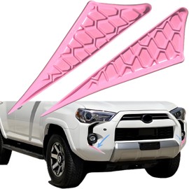 2Pcs Metal Front Fog Light Decals Compatible with Toyota 4Runner 2014-2024 Accessories Fog Light Protector (Pink)