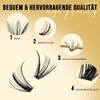 QUEWEL Cluster Lashes, Pack of 320 Individual Eyelash Extensions, 0.07C