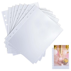 A5 Binder Photo Pages, 30 Transparent Double-Sided Sleeves for 5x7 Photos and Postcards, Waterproof and Dustproof, Ideal for Organizing Photos, Cards, and Documents