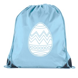 Mato & Hash Coloring Easter Cinch Bag, Funny Basket Backpack, Easter Party Bag For Kids! - Baby Blue CA2500EasterCol S12