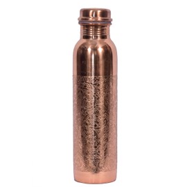 VONECO Premium Copper Water Bottle - 34Oz Handcrafted Floral Engraved Design Leak-Proof Copper Bottle Ayurvedic Pure Copper Water Bottle for Drinking Stylish Hydration Solution Hand Washable