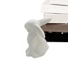 Ceramic Bunny Figurine - Holiday Rabbit Statue Decor | Modern