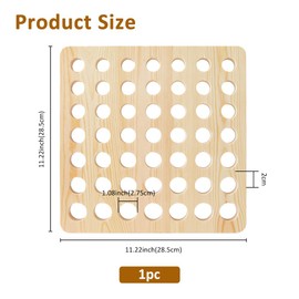 SUPERFINDINGS 1 pc Beginners Multi-Craft Weaving Loom for Learners Thick Wooden Weaving Board Perforated Frame for Textile Aids for Handmade Crafts Adjustable Wooden Textile Sheeting