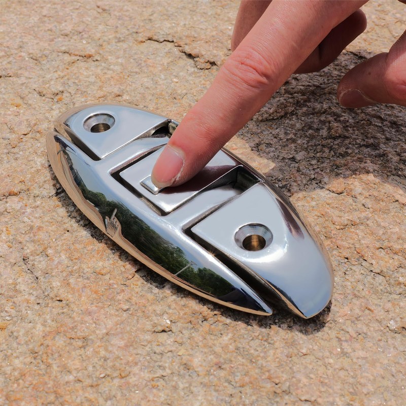 6 Inch Boat Folding Cleat, 316L Stainless Steel Flip-Up Dock