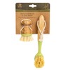 Bamboo Naturals Greenery Mini Scrub Brush & Dish Brush 2PC