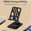 YZLELEQ Adjustable Phone Stand with 360 Rotating Base Portable Foldable