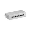 Goobay 62063 CAT 6a Mini/Desktop Patch Panel, 8 Port, Grey