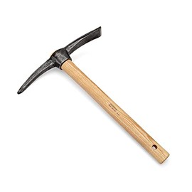 Kings County Tools Mini Pick Axe | Pry Roots and Loosen Garden Soil | Small Mattock Tool for Digging | 16" Long Ash Wood Handle | 11.75" Wide Steel Head | Made in Germany