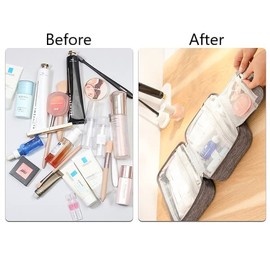 Neceser de Viaje con Ganchos, Bolsa de Maquillaje Impermeable para Accesorios, Champú, Envases de Tamaño normal, Artículos de Aseo, etc para Organizadores de Viaje(Rojo)