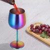 Lifecapido - Juego de 4 copas de vino de acero