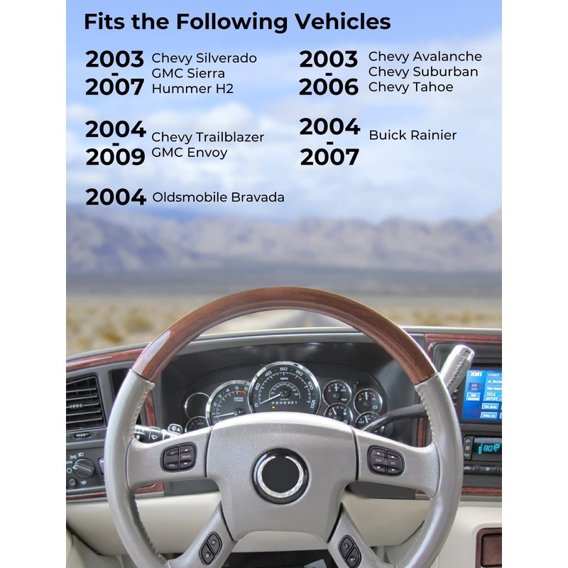 JOYTUTUS Steering Wheel Radio Control Switch Buttons fits Silverado Sierra