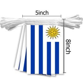 30 PCS Uruguay Flag String,32 FT Uruguayan Bunting,Decoration Banner for Outdoor Indoor Patio Yard Decor