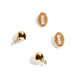 BaubleBar Draft Pick Earring Set - Fun Football Statement Earrings Set, Novelty Earrings for Women, Costume Jewelry, Themed Earrings, Earring Stack, Huggies, Stud Earrings for Women