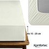 Komfortec Super King Fitted Sheet 100% Cotton, 11 inch (30