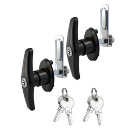 Jamgoer Truck Cap Locking T-Handle Truck Cap Topper Camper Shell Locking T-Handle Keyed Alike T-Handle Latch Kit (Left&Right)