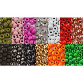 25 x Brass Beads 3.2 mm 1/8 Inch (0.1 g) Black / Black for Fly Tying
