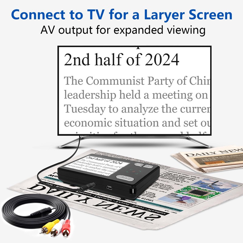 RayHong Digital Magnifier 3.5 Inch, 2X-32X Zoom Portable Digital Video